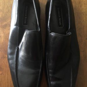Mens Gordon Rush Black Leather dress shoes Size 12